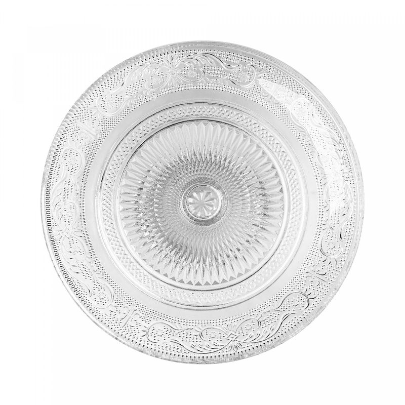 Prato-para-Bolo-de-Vidro-com-Pe-Angel-18cm-Lyor