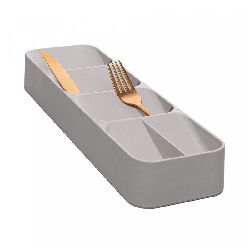 Organizador-de-Gaveta-para-Talheres-com-Nichos-de-Bambu-e-PP-Cinza-39cm-x-10cm-x-55cm-Lyor