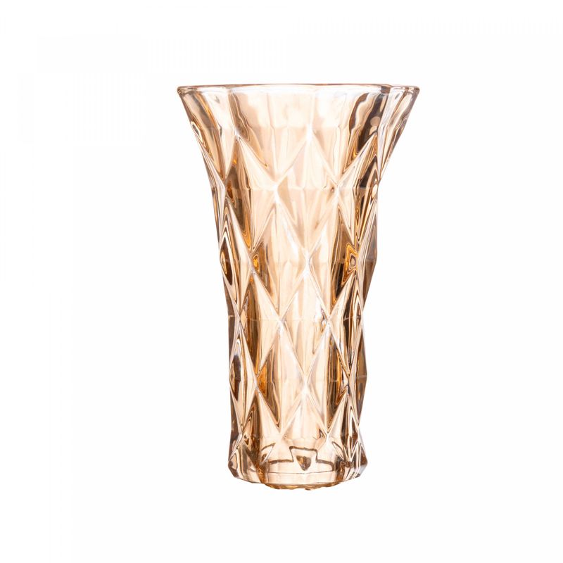 Vaso-de-Vidro-Diamond-Ambar-Metalizado-8cm-x-8cm-x-15cm-Lyor