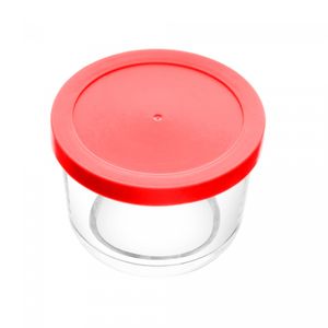 Pote de Vidro com Tampa em PP Vermelha 200ml - Lyor