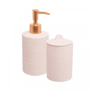 Conjunto 2 Peças para Banheiro de Cerâmica Sand Bege - Lyor
