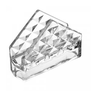 Porta Guardanapos de Cristal Diamond 12,5cm x 4cm x 9,5cm - Lyor