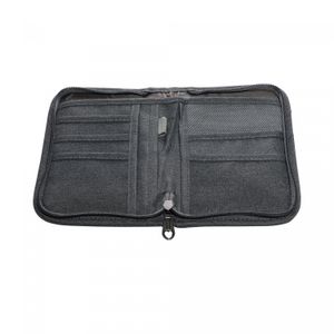 Porta Documentos e Passaporte de Poliéster Cinza 18cm x 13cm x 3cm - Lyor