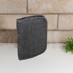 Porta-Documentos-e-Passaporte-de-Poliester-Cinza-18cm-x-13cm-x-3cm-Lyor