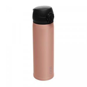 Garrafa Térmica Dupla Parede de Aço Inox com Tampa Flip Nude 410ml - Lyor