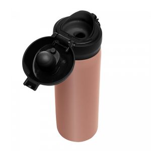 Garrafa Térmica Dupla Parede de Aço Inox com Tampa Flip Nude 410ml - Lyor