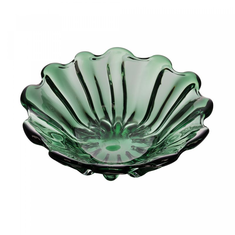 Centro-de-Mesa-de-Vidro-Italy-Verde-32cm-x-13cm-Lyor