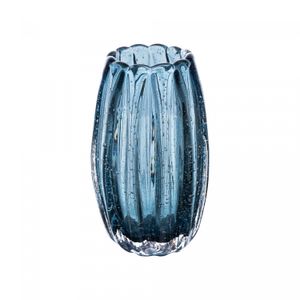 Vaso de Vidro Italy Azul 9cm x 13cm - Lyor