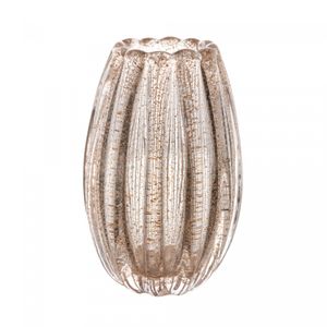 Vaso de Vidro Italy Dourado 11cm x 17cm - Lyor