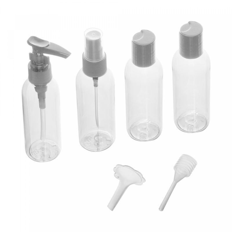 Conjunto-4-Frascos-para-Viagem-de-Plastico-com-Tampa-Cinza-Lyor