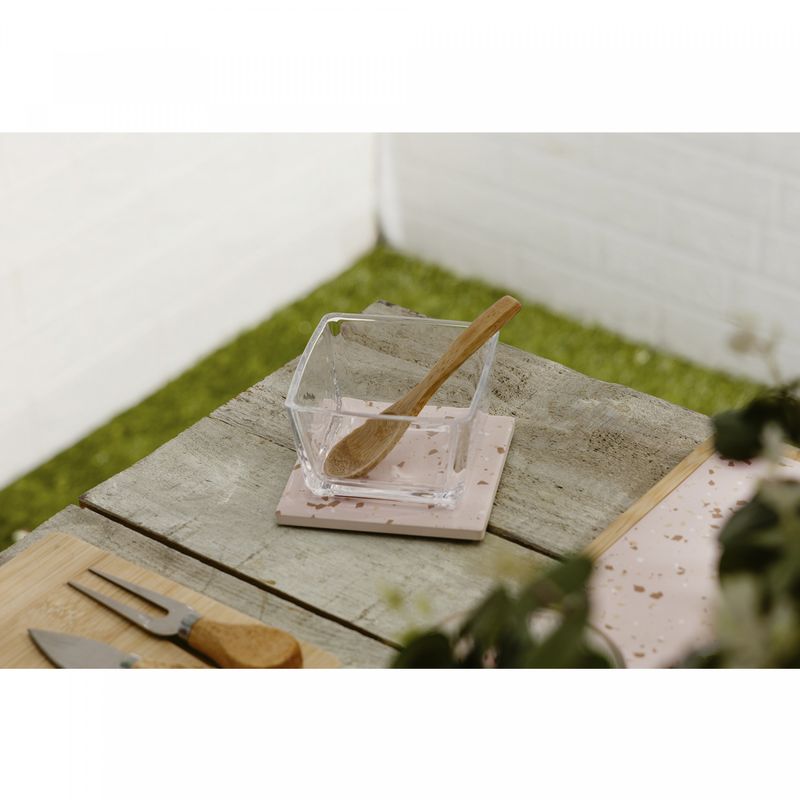 Petisqueira-de-Vidro-com-Colher-de-Bambu-e-Suporte-Terrazo-12x10x65cm-Lyor
