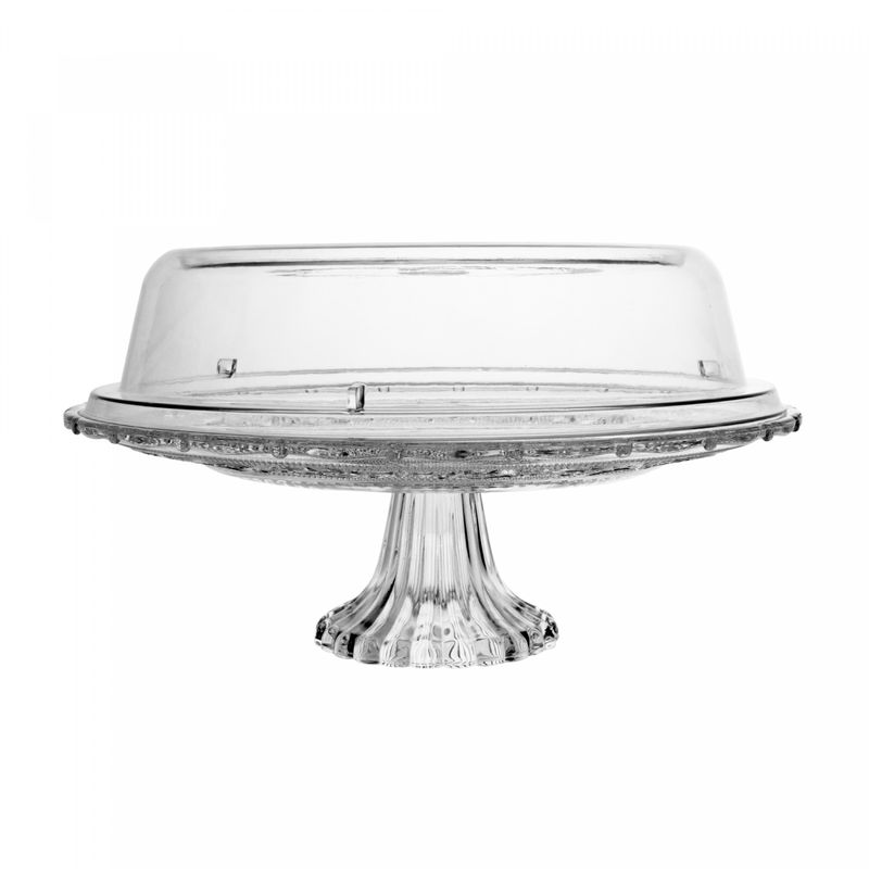 Prato-para-Bolo-de-Vidro-com-Pe-e-Tampa-de-Plastico-Angel-30cm-x-30cm-x-10cm-Lyor