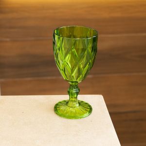 Taça de Acrílico Diamond Verde 330ml - Lyor