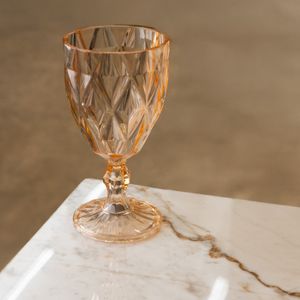Taça de Acrílico Diamond Âmbar 330ml - Lyor