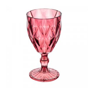 Taça de Acrílico Diamond Vermelha 330ml - Lyor