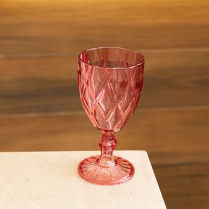 Taça de Acrílico Diamond Vermelha 330ml - Lyor