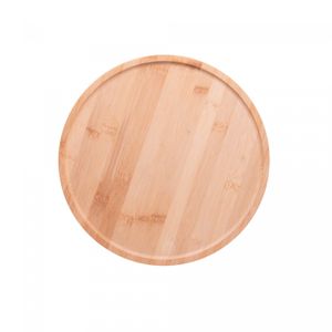 Tábua Giratória Redonda de Bambu 30cm x 30cm x 2.5cm - Lyor