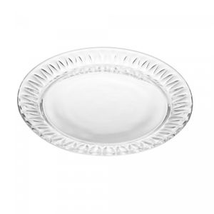 Conjunto 2 Pratos de Sobremesa de Cristal Radial 19,5cm - Lyor
