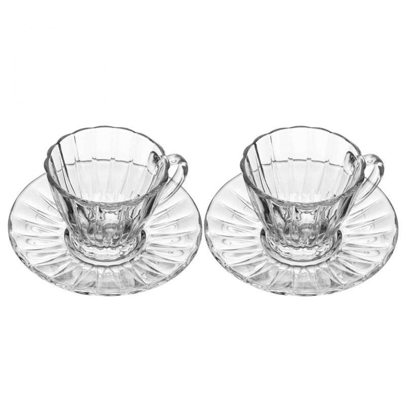 Conjunto-2-Xicaras-para-Cafe-de-Cristal-com-Pires-Radial-90ml-Lyor