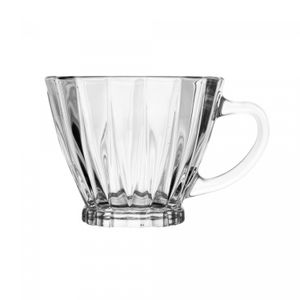 Conjunto 2 Xícaras para Chá de Cristal Ecológico com Pires Radial 180ml - Lyor