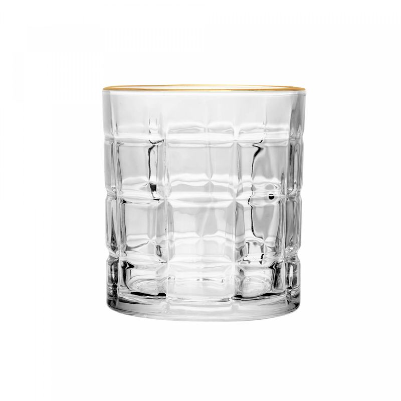 Copo-de-Cristal-com-Fio-de-Ouro-Square-330ml-Lyor