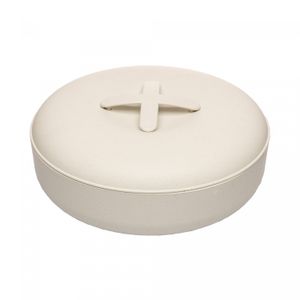 Petisqueira Redonda com Tampa e Divisórias em Bambu e PP Bege 25cm x 9.5cm - Lyor