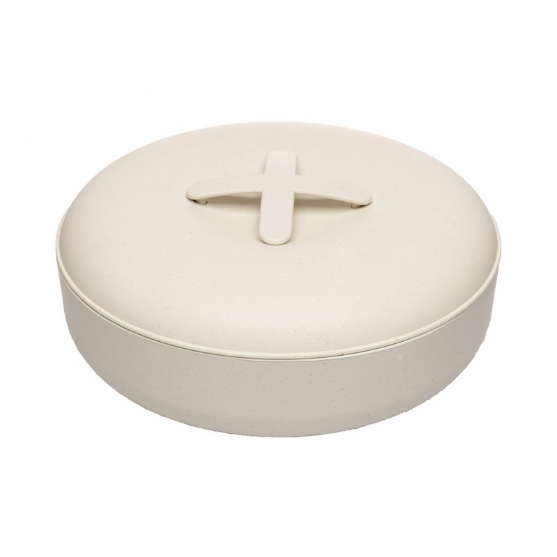 Petisqueira-Redonda-com-Tampa-e-Divisorias-em-Bambu-e-PP-Bege-25cm-x-9.5cm-Lyor