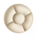Petisqueira-Redonda-com-Tampa-e-Divisorias-em-Bambu-e-PP-Bege-25cm-x-9.5cm-Lyor