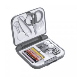Kit para Costura com Case em Plástico Cinza 6,5cm x 7cm - Lyor