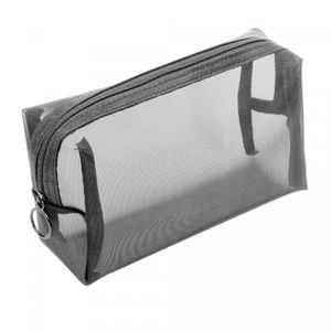 Necessaire de Tela em Poliéster Cinza - Lyor