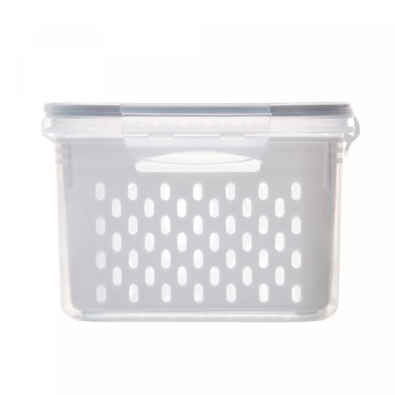 Pote-Hermetico-com-Cesto-Escorredor-Branco-de-Plastico-3.1L-Lyor