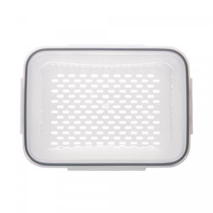 Pote Hermético com Cesto Escorredor Branco de Plástico 3.1L - Lyor