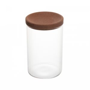 Conjunto 3 Potes de Vidro Borossilicato com Tampa Rolha e Suporte Essência 500ml - Lyor
