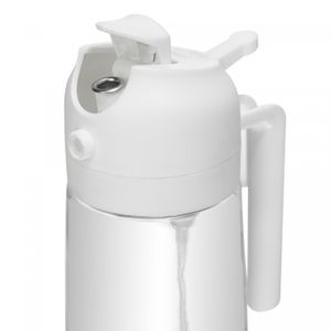 Galheteiro 2 em 1 de Vidro com Borrifador Plástico Branco 450ml - Lyor