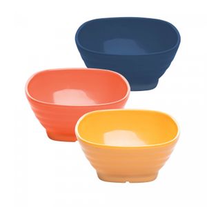 Bowl Quadrado de Bambu e PP Sortido Stripes 11cm x 11cm x 4,5cm - Lyor