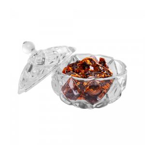 Potiche de Cristal Redondo Deli Diamond 10,5cm x 10,5cm x 11,5cm - Lyor