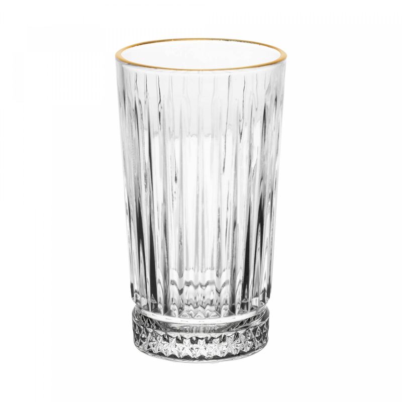Copo-Alto-de-Cristal-com-Fio-de-Ouro-Deli-Diamante-280ml-Lyor