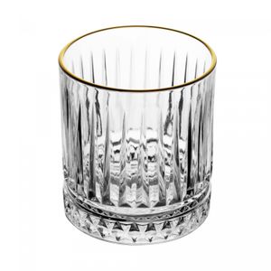 Copo de Cristal com Fio de Ouro Deli Diamante 330ml - Lyor