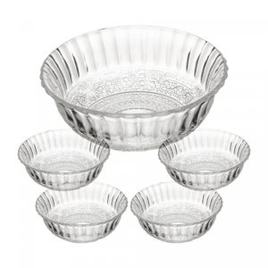 Conjunto 5 Peças para Sobremesa de Vidro Angel - Lyor