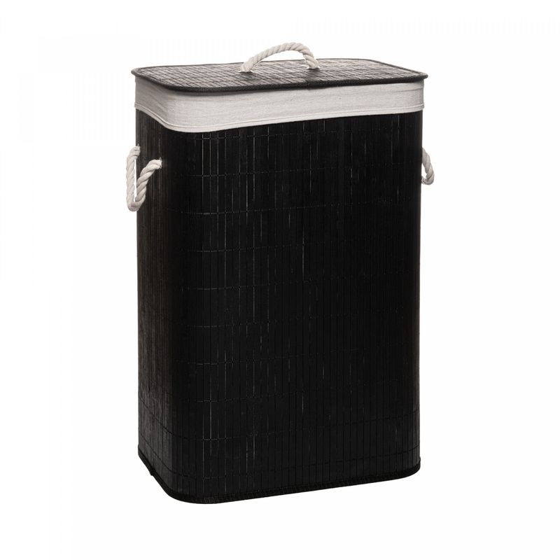 Cesto-para-Lavanderia-de-Bambu-com-Tampa-Preto-40cm-x-30cm-x-57cm-Lyor