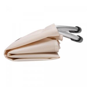 Cesto para Lavanderia de Poliéster com Alça em Alumínio Branco 57cm x 38cm x 69,5cm - Lyor