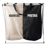 Cesto-para-Lavanderia-de-Poliester-com-Alcas-e-2-Compartimentos-Dobravel-59cm-x-38cm-x-57cm-Lyor