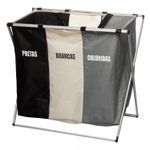 Cesto-para-Lavanderia-de-Poliester-com-Alcas-e-3-Compartimentos-Dobravel-65cm-x-38cm-x-57cm-Lyor