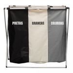 Cesto-para-Lavanderia-de-Poliester-com-Alcas-e-3-Compartimentos-Dobravel-65cm-x-38cm-x-57cm-Lyor