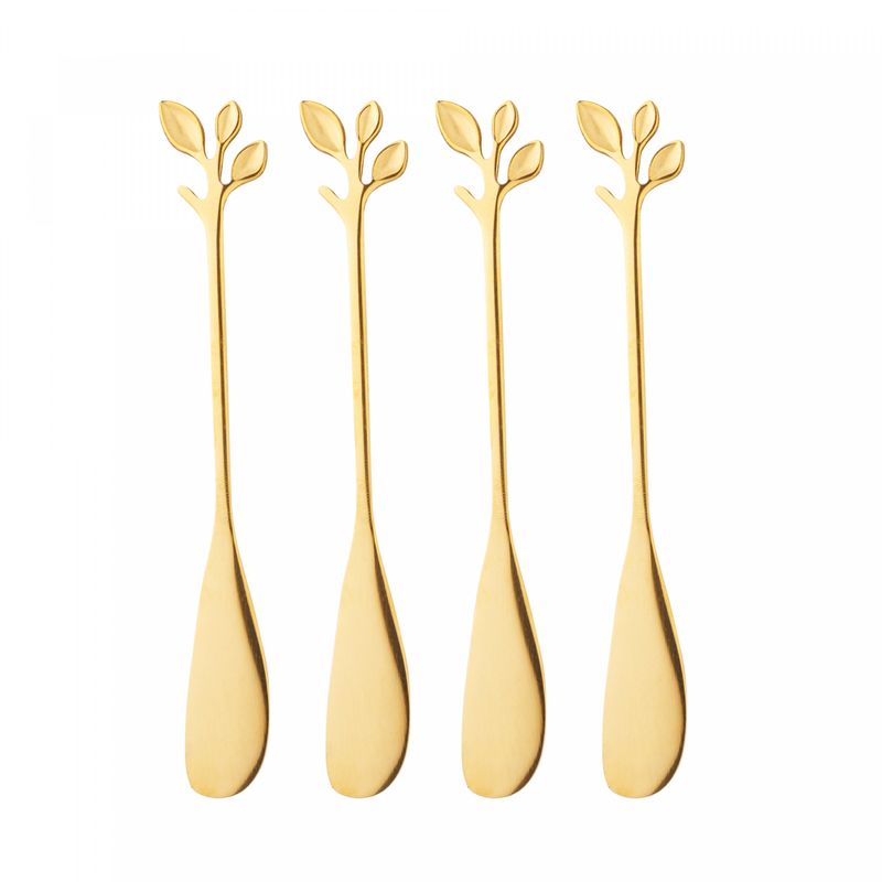 Conjunto-4-Espatulas-de-Aco-Inox-Leaves-Dourado-Lyor