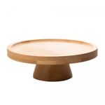 Prato-para-Bolo-de-Bambu-com-Pe-20cm-x-7cm-Lyor