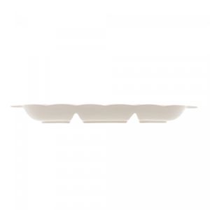 Petisqueira de Porcelana New Bone com 3 Divisórias Butterfly Flower 34cm x 14,5cm x 3,5cm - Lyor