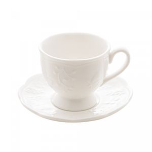 Xícara de Café de Porcelana New Bone Butterfly Flower 100ml - Lyor