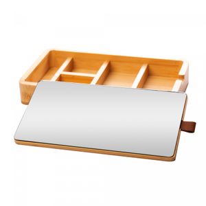 Porta Joias de Bambu com Espelho 25cm x 14cm x 3,5cm - Lyor