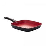 Bistequeira-de-Inducao-em-Aluminio-com-Revestimento-Ceramico-Chef-Pro-Vermelha-24cm-Lyor